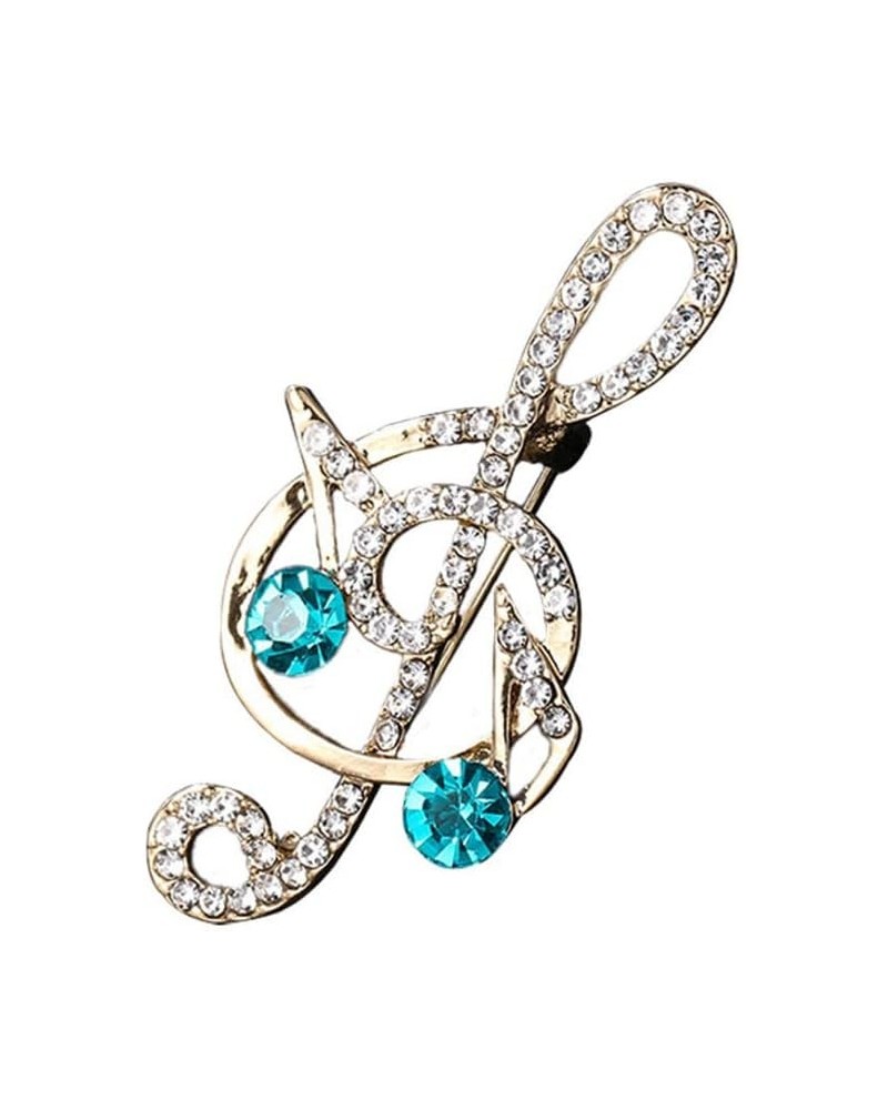 Crystal Music Note Brooch Pin Elegant Note Treble Clef Brooch Boutonniere for Women Girls Scarf Sweater Pins Wedding Christma...