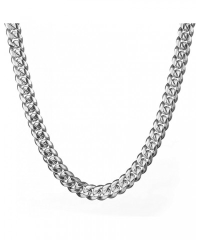 Silver Cuban Link Chain Necklace or Bracelet Width 10/14MM Hip Hop Men's Women's Jewelry Heavy Duty Stainless Steel Metal Cha...