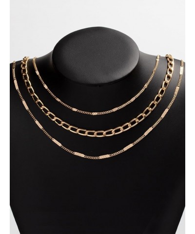 Chunky Gold Necklace Chunky Necklaces for Women Trendy Gold Chunky Necklace Layered Gold Necklaces for Women Punk Cuban Link ...