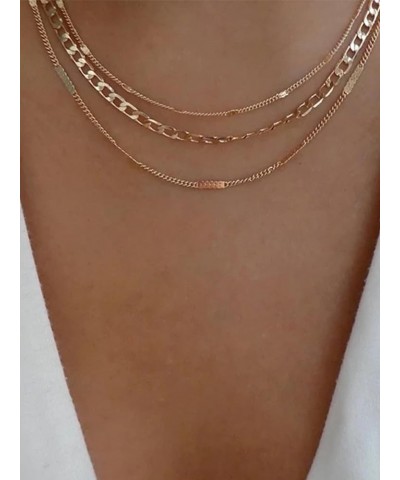 Chunky Gold Necklace Chunky Necklaces for Women Trendy Gold Chunky Necklace Layered Gold Necklaces for Women Punk Cuban Link ...