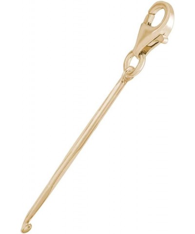 Crochet Hook Charm with Lobster Clasp, Gold Plated Silver $12.60 Bracelets