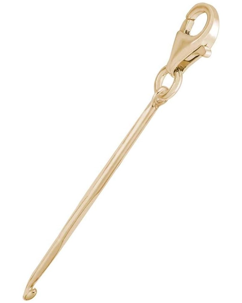 Crochet Hook Charm with Lobster Clasp, Gold Plated Silver $12.60 Bracelets