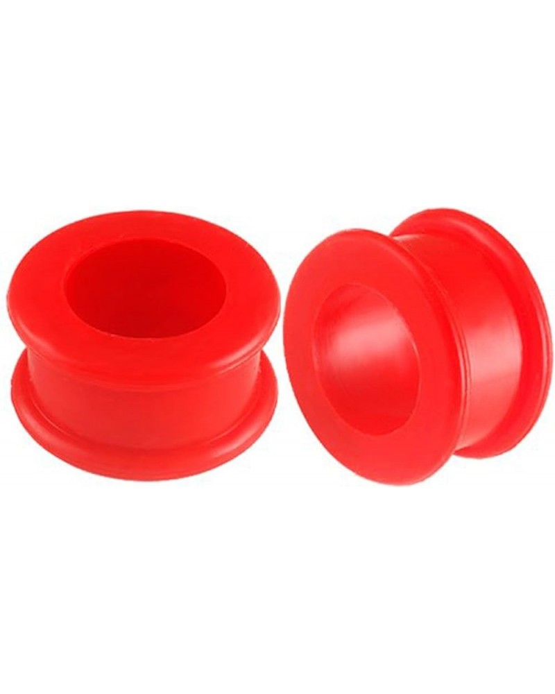 Red Implant grade sili Double Flare Tunnels Ear Gauge Plugs SI01 Ear Stretching Stretchers Piercing 2Pcs B-11/16 inch 18mm $1...