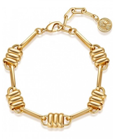 Gold Chunky Chain Bracelet for Women Vintage Gold Thick Chain Bracelet for Women Gift Paper Clip $10.44 Bracelets