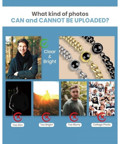 ???? ?????? Bracelet with Picture Inside - HD Printed Bracelets with Photos, Tarnish Resistant Photo Bracelet, Custom Picture...