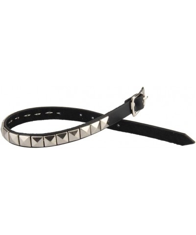 Punk Rock Gothic Black Rivet Leather Spiked Necklace Collar Neckband Leather Choker Necklace for Women Girls Mom Gifts Adjust...