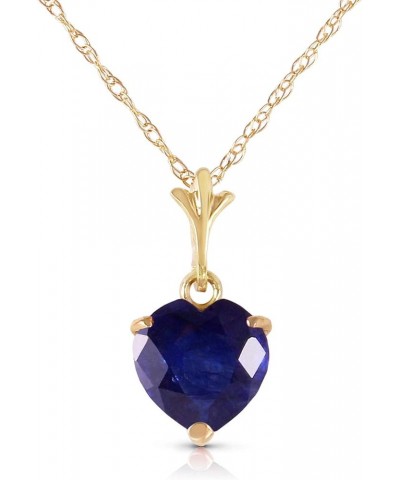 14k Yellow, White, Rose Gold 1.55 Carat Heart-shaped Natural Sapphire Pendant Necklace Yellow Gold 18 Inches $119.41 Necklaces