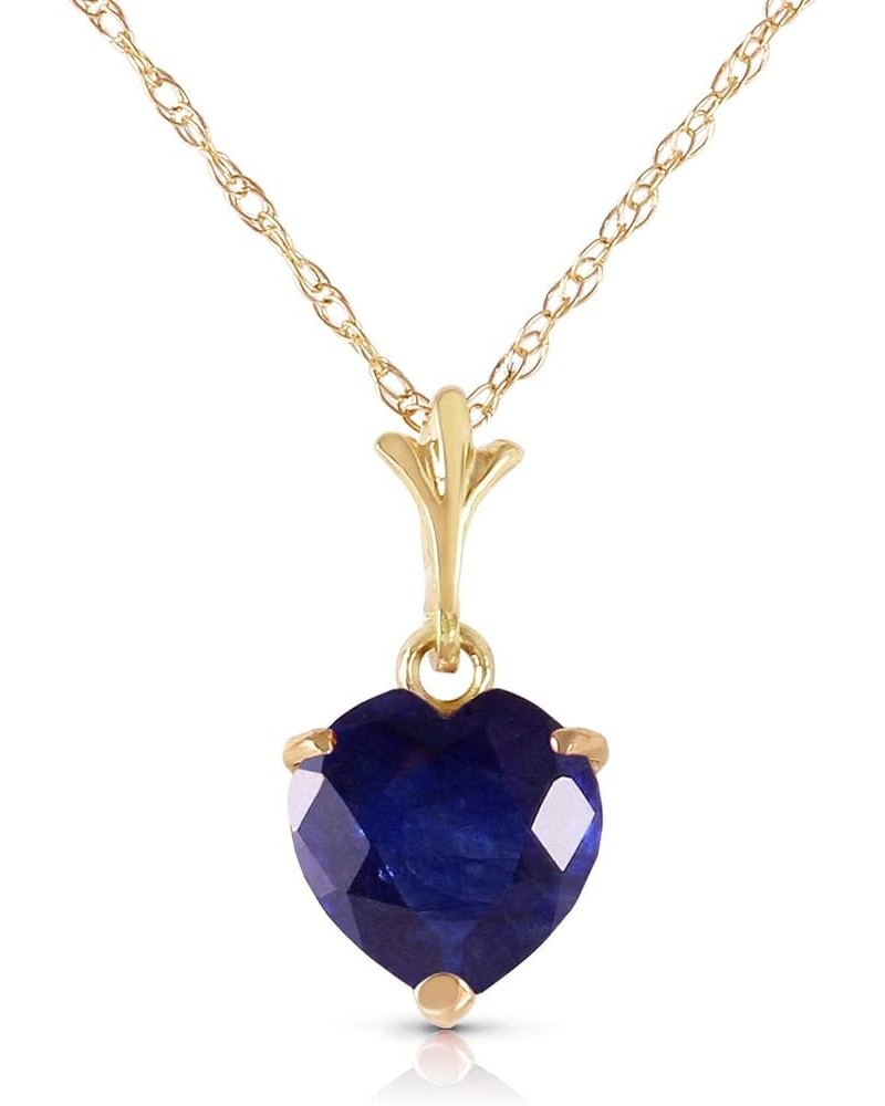 14k Yellow, White, Rose Gold 1.55 Carat Heart-shaped Natural Sapphire Pendant Necklace Yellow Gold 18 Inches $119.41 Necklaces