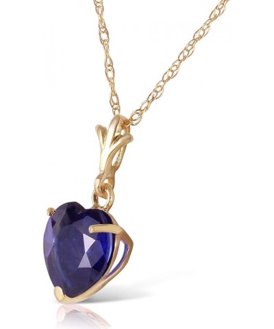 14k Yellow, White, Rose Gold 1.55 Carat Heart-shaped Natural Sapphire Pendant Necklace Yellow Gold 18 Inches $119.41 Necklaces