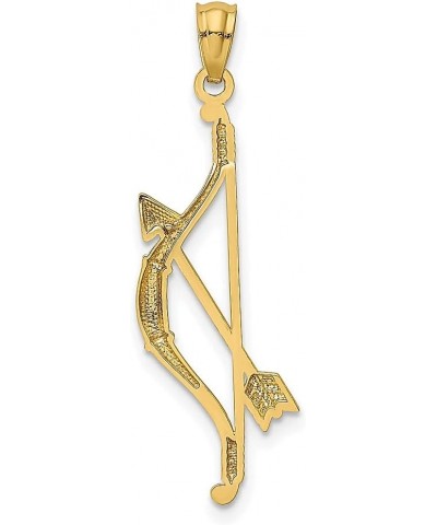 14k Yellow Gold Bow Arrow Necklace Charm Pendant Fine Jewelry For Women Gifts For Her $75.58 Necklaces