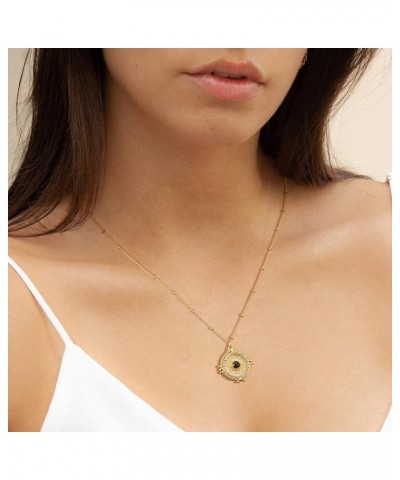 Gold Coin Necklace 14K Gold Plated Dainty Gold Coin Pendant Necklace for Women Delicate Disk Necklace Minimalist Jewelry Gift...