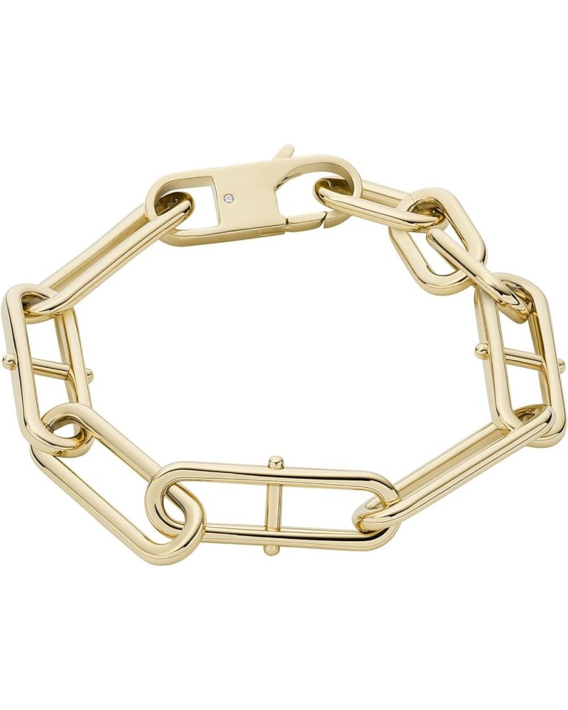 Women's Gold-Tone Stainless Steel Chain or Beaded Bracelet for Women Heritage Gold Link $35.10 Bracelets