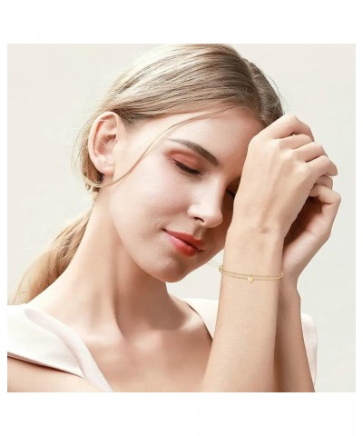 Gold Chain Initial Bracelets Girls Fashion Luxury Plated Layered Initial Bracelets Jewelry Gifts for Women F One Size $5.79 B...