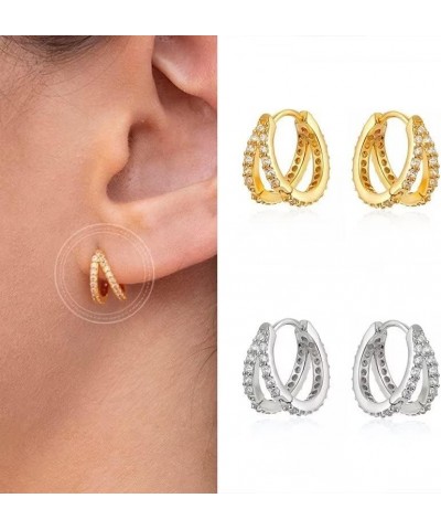 Gold Earring Set for Women Gold Hoop Earrings Chunky Hoop Earrings Gold Teardrop Earrings Jewelry Gift for Teen Girls I2 $6.4...