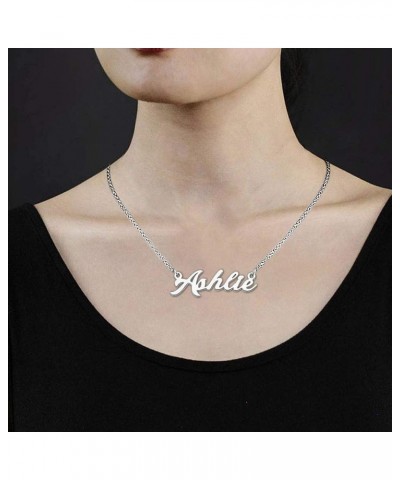 925 Sterling Silver Personalized Name Necklace Custom Made Nameplate Pendant Christmas Jewelry Gift for Women Girl Ashlie $13...