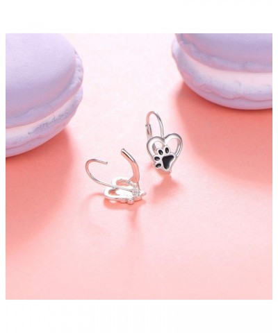 Animal Earrings 925 Sterling Silver Unicorn Puppy Paw Cat Bunny Rabbit Drop Dangle Leverback Earrings for Women Daughter Girl...