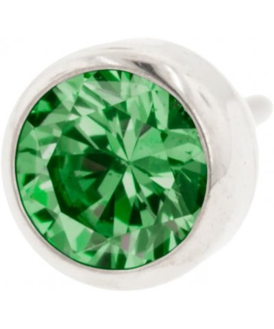 Threadless Titanium Bezel-Set Gem End - Tiny (1.5 mm) Green $11.11 Body Jewelry