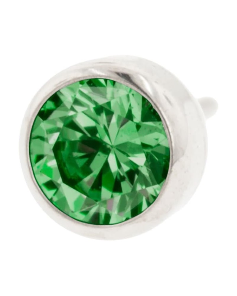 Threadless Titanium Bezel-Set Gem End - Tiny (1.5 mm) Green $11.11 Body Jewelry