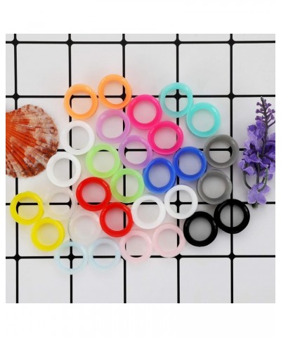 15Pairs/26Pairs Soft Silicone Tunnels Ear Gauges Tunnels Plugs Stretchers Expander Mix Set for Women Men 2g-3/4 … 15pairs，14m...