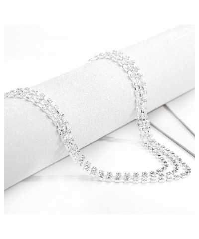 Rhinestone Waist Chains Sliver Layered Belly Chains Glitter Body chains jewelry for Women and Girls $8.84 Body Jewelry