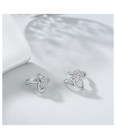 Celtic Knot Earrings for Women 925 Sterling Silver Celtic Small Huggie Hoop Earrings for Women Teen Girls, Good Luck Irish Je...