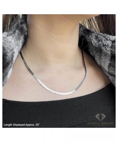 925 Sterling Silver 2.5mm - 11.5mm Herringbone Chain, ITProLux Flat Imperial Link Necklace 3mm $16.80 Necklaces