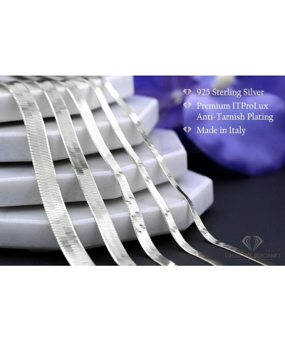 925 Sterling Silver 2.5mm - 11.5mm Herringbone Chain, ITProLux Flat Imperial Link Necklace 3mm $16.80 Necklaces