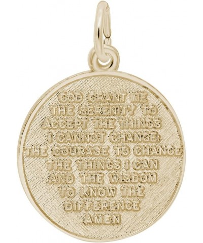 Serenity Prayer Charm Pendant Available in Gold or Sterling Silver Yellow Gold 14K $22.00 Pendants