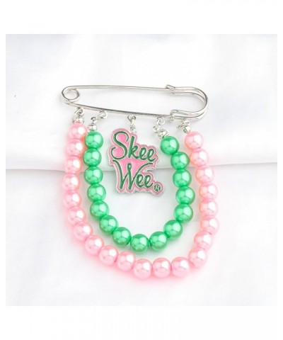 Sorority Jewelry Pink and Green Sorority Brooch Pin Gift Sorority Bracelet for Women Girls Greek Sorority Paraphernalia Gift ...