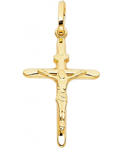 14k Yellow Gold Crucifix Cross Pendant with 1.6mm Figaro Chain Necklace 20.0 Inches $116.61 Necklaces