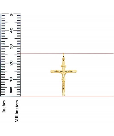 14k Yellow Gold Crucifix Cross Pendant with 1.6mm Figaro Chain Necklace 20.0 Inches $116.61 Necklaces