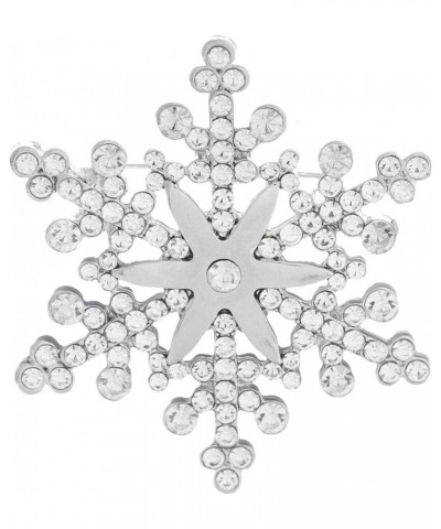 Winter Snowflake Brooch For Women Girls Spakly Austrian Crystal Snowflake Christmas Brooch Pin 3 $7.83 Brooches & Pins