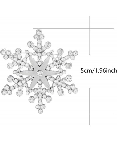 Winter Snowflake Brooch For Women Girls Spakly Austrian Crystal Snowflake Christmas Brooch Pin 3 $7.83 Brooches & Pins