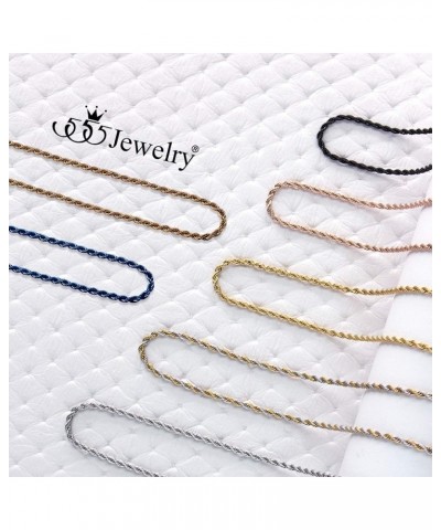 Stainless Steel Hypoallergenic Twisted Singapore Rope Chain Necklace Yellow Gold 28 Inches $8.99 Necklaces