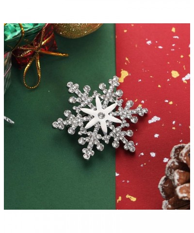 Winter Snowflake Brooch For Women Girls Spakly Austrian Crystal Snowflake Christmas Brooch Pin 3 $7.83 Brooches & Pins