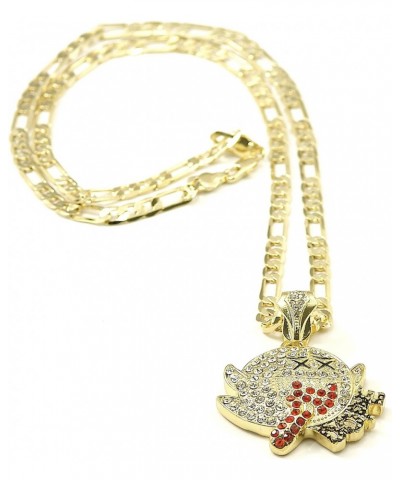 Dope Ghost Boo Gold Color Pendant with 24 Inch Figaro Necklace $15.57 Necklaces