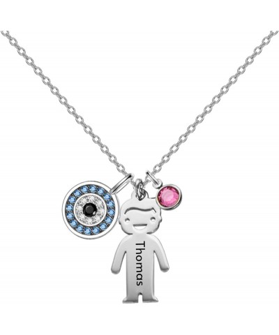 Evil Eye Pendant Necklace for Women 925 Sterling Silver Greek Protection Jewelry Amulet Gift for Girls Boys O $17.63 Necklaces