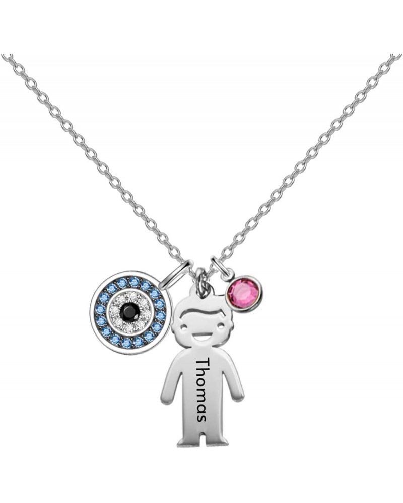 Evil Eye Pendant Necklace for Women 925 Sterling Silver Greek Protection Jewelry Amulet Gift for Girls Boys O $17.63 Necklaces