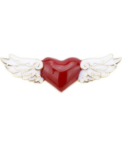 Red Heart White Wing Angel Wings Lapel Brooch and Safe Pin for Girls' Love 1 $7.69 Brooches & Pins