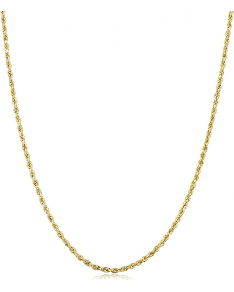 SOLID 14k Yellow Gold 1.5 mm Rope Chain Necklace 14 Inches $120.00 Necklaces