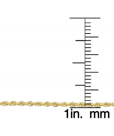 SOLID 14k Yellow Gold 1.5 mm Rope Chain Necklace 14 Inches $120.00 Necklaces