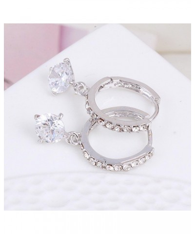 Wensltd Clearance! 1 Pair Women Fashion Crystal Rhinestone Round-Shaped Ear Stud Earrings (Silver) $7.14 Earrings