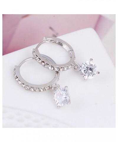 Wensltd Clearance! 1 Pair Women Fashion Crystal Rhinestone Round-Shaped Ear Stud Earrings (Silver) $7.14 Earrings