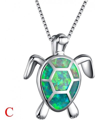 Anatomical Heart Necklace Necklace Jewelry Opal Cute Pendant Ornament Charm Sweater Turtle Women Necklaces & Pendants (D, One...