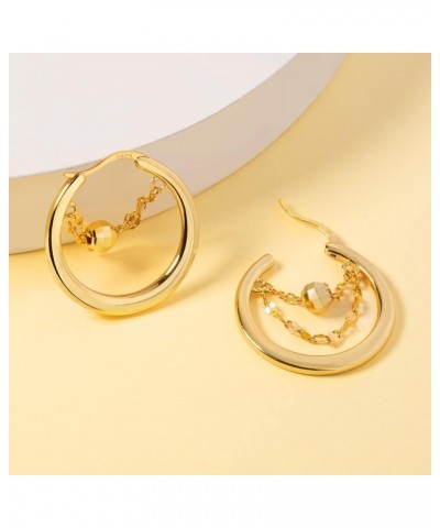 Gold Hoop Earrings for Women, Gold Hoop with 14/18K Real Gold Plated, Hypoallergenic Earrings Trendy Jewelry for Girls Women ...