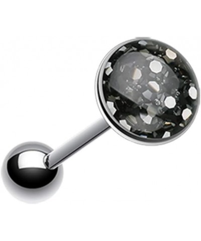 Multi-Sprinkle Dot Multi Gem WildKlass Barbell Tongue Ring Hematite $8.82 Body Jewelry