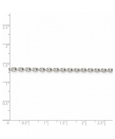 2.75mm Sterling Silver Solid Beveled Oval Cable Chain Necklace 36.0 Inches $43.19 Necklaces