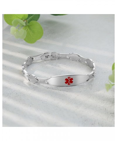 Medical Alert Bracelet Personalized Medical Alert Bracelet for Women Medical ID Bracelets Emergency Alert ID Bracelets Adjust...