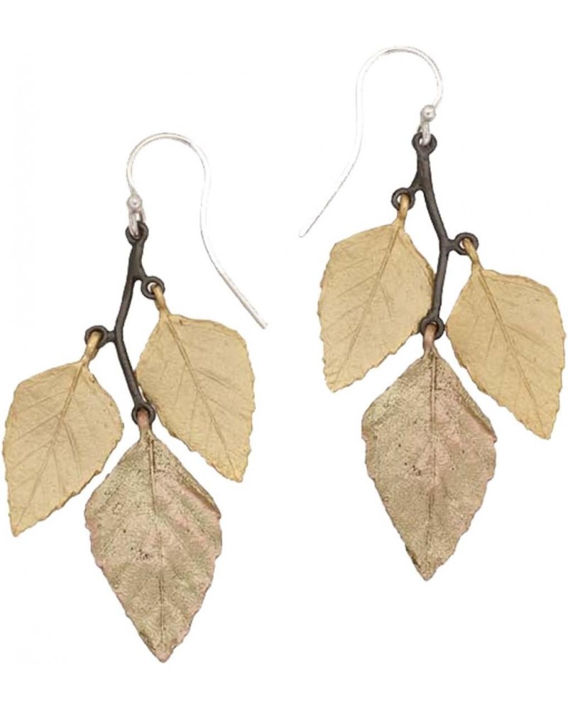 Autumn Birch" 3 Leaf Hanging Earrings for Silver Seasons… $37.44 Earrings