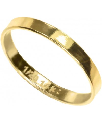 Wire rings 14k gold fill or sterling silver 9 3.5mm Flat 14K Gold Filled $8.97 Body Jewelry